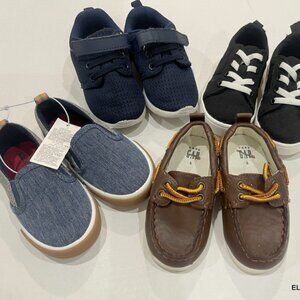 Boys Toddler Sneakers Shoes Size 5 LOT of 4 Gap Loafer Black Blue Brown Slip On